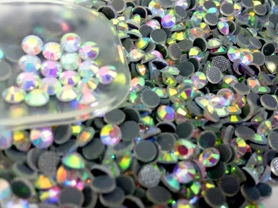 1440pcs HotFix Iron-On Flatback Rhinestones Beads Seed SS20 Crystal AB 5mm