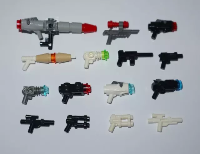 LEGO ® LOT 15 Accessoires Minifig Super Gun Pistolet Arme Super