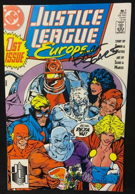 Justice League Europe #1 DC Comics 1989 SIGNED Bart Sears