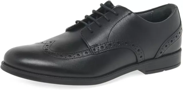 STARTRITE BROGUE PRI Senior Kids School Shoes Black Classic Style Leather Shoes