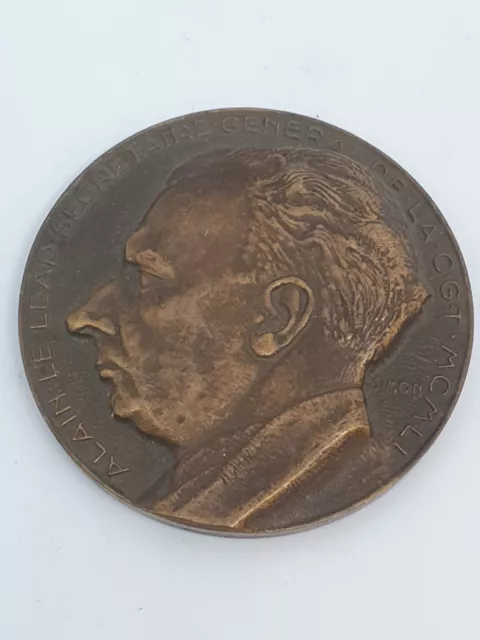 Médaille en bronze secrétaire Général CGT ALAIN LE LEAP