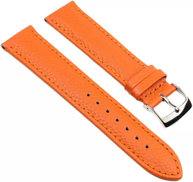 Cinturino Orologio Cuoio Arancione Decorato Moda 25472S