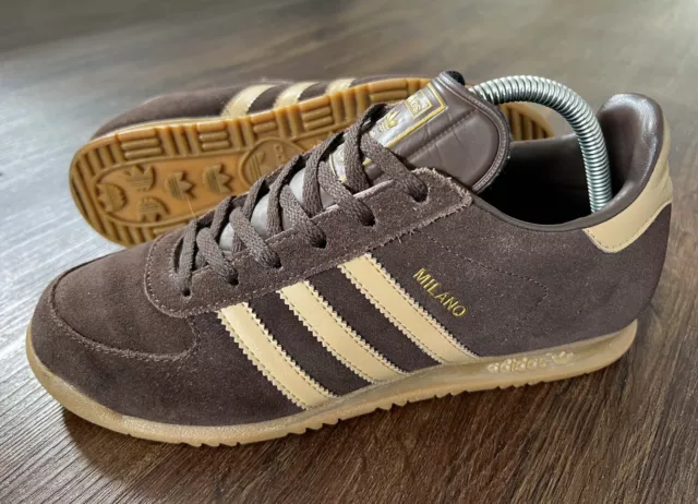 ADIDAS Milano Originals Suede Men’s Terrace Trainers, Brown/Cream - Size 7