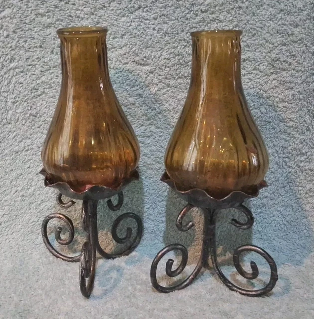 Lot De 3 Bougeoirs Vintage En Cristal Transparent - Style Reims