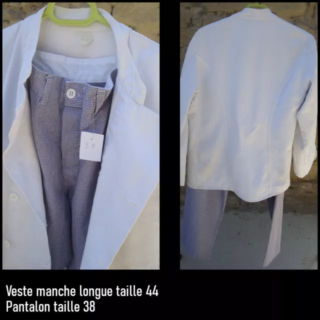 Veste 44 et pantalon 38 de cuisine (D) 2