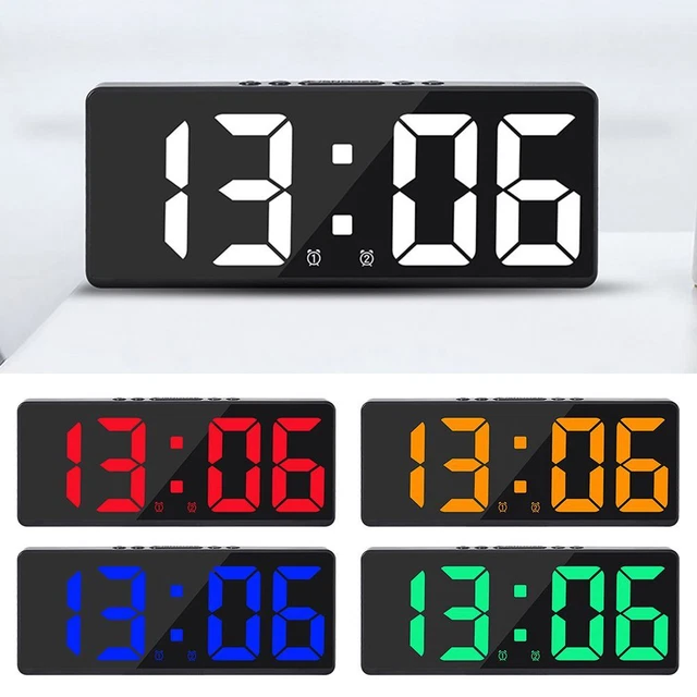 Temperature calendar large number alarm clock led digital electronic