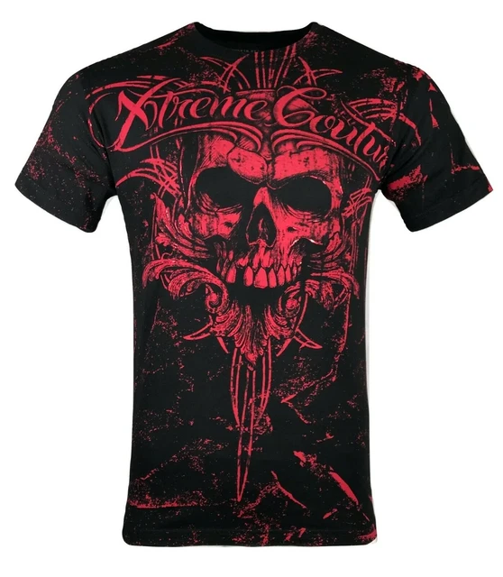 ARCHAIC BY AFFLICTION Men's T-Shirt COLLISON Red Biker Skull Biker S-4XL $40 NW $24.95