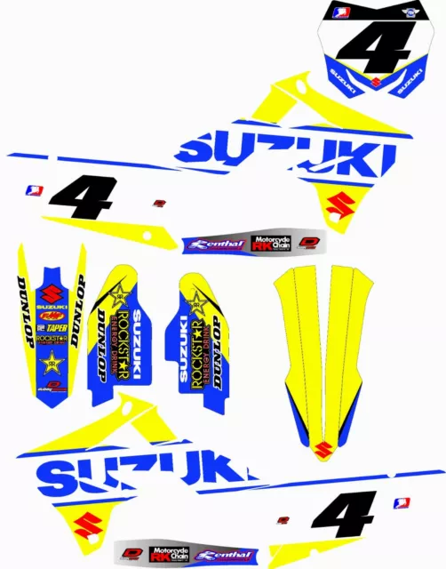 New Dirtx Industries Suzuki Signature Complete Graphics Rm Rmz 65 85 125 250 450 2