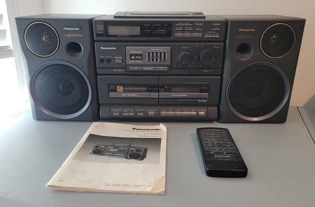 PANASONIC RX-DT680 PORTABLE Boombox Radio CD Cassette System Tested And ...