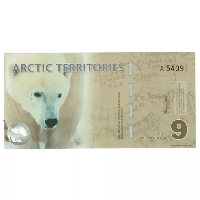 [#241302] Banknote, United States, Dollar, 2012, 9 DOLLAR ARCTIC TERRITORIES, UN