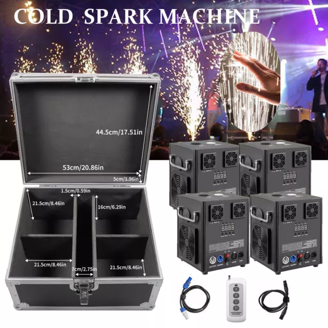 750W LED Cold Spark Machine Sparkular Funkenmaschine DMX Feuerwerk Hochzeit Show