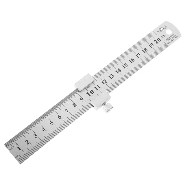 Click Ruler SCHOOL RULER DRAWING With Positioning Block Tools Office Metric System ...