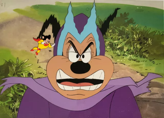 Mighty Mouse: The New Adventures Production Cel of Mighty Mouse & Oil Can Harry