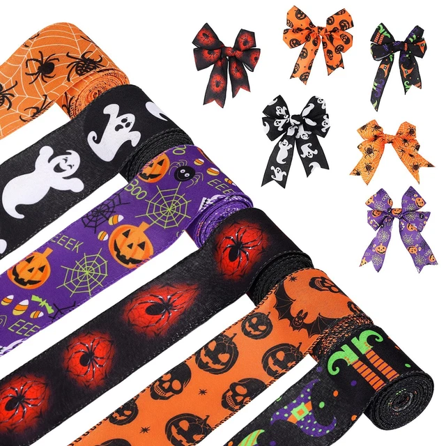 Cintas de saco KINBOM 6 rollos Halloween murciélago fantasma incompleto