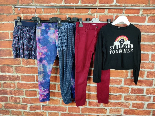 Girls Bundle Age 7-8 Years Next M&S Skirt Leggings Chino Trousers T-Shirt 128Cm