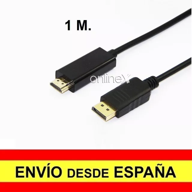 Cable DP (DisplayPort) Macho a HDMI Macho 1 Metros a2709