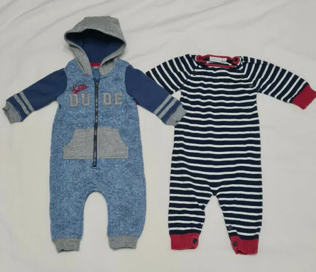Baby Boy 3-6 Months PlaySuits Rompers JoJo Maman Bebe F&F Little Dude