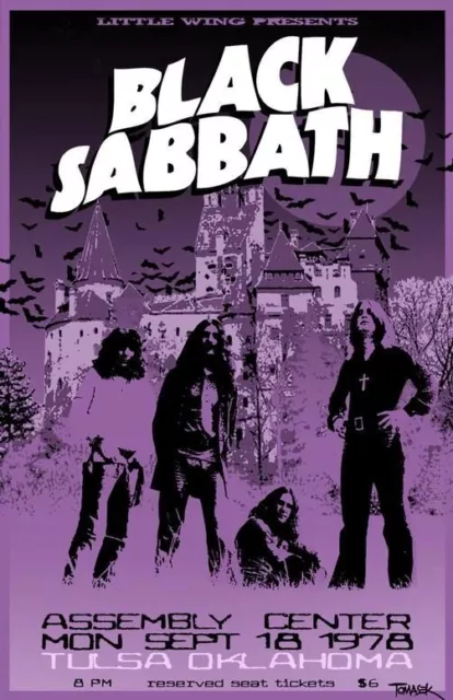 Black Sabbath - Tulsa, Oklahoma - Assembly Center - 9/18/1978 - Concert Reprint