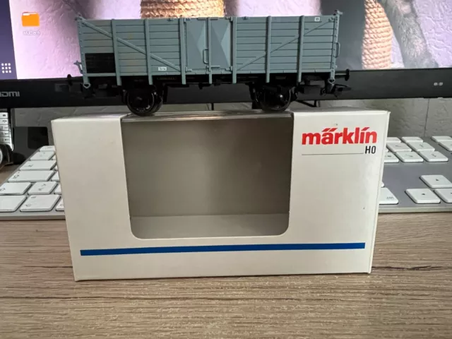 Märklin 4892 H0 Vagón de Carga Abierto Gris como Nuevo Estado