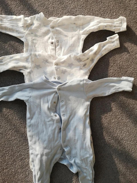 1 Month Baby Clothes 10 Piece Bundle Sleepsuits Vests Boy Girl Unisex Teddy