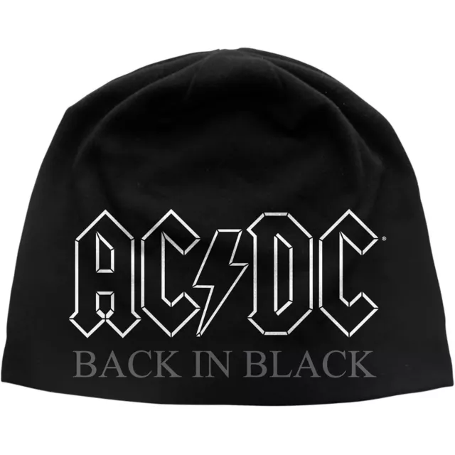 AC/DC back in black Jersey beanie