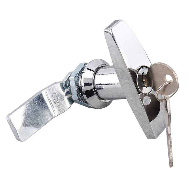 1Set Rear Fixing Tool Box T Handle Lock Fit For Caravan Canopy 4Keys