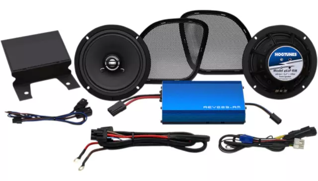 Hogtunes Front 6.5" 225 Watt Speaker Amp Kit 2015-2022 Road Glide Fltrx Fltru