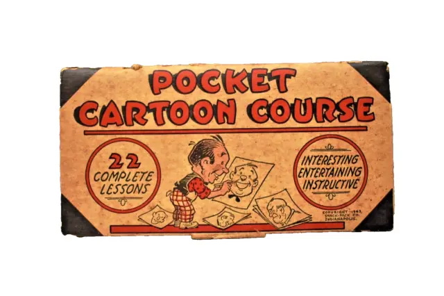 Vintage Pocket Cartoon Course" From The "Snack-Pack" Company Of Indianapolis Old