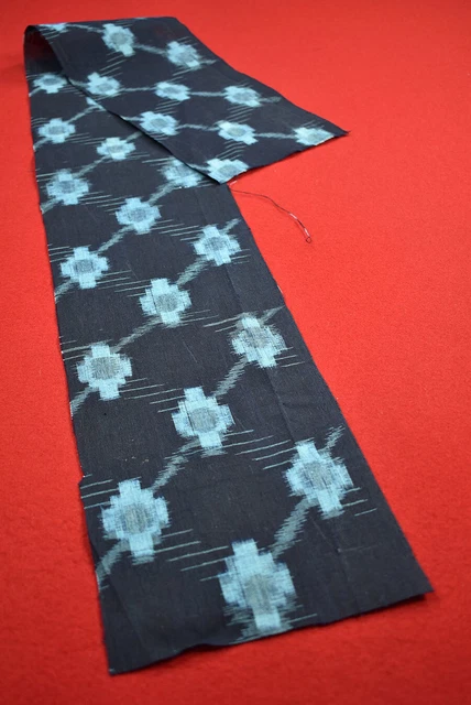 Vintage Japanese Fabric Cotton Antique Boro Patch Indigo Blue KASURI 46"/MM53/45