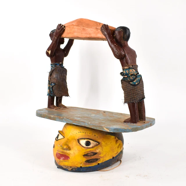 Yoruba Gelede Mask with Figures Nigeria