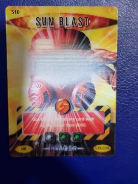 Doctor Who Sun Blast 510 Ultra Rare Invader Battles In Time Trading Card