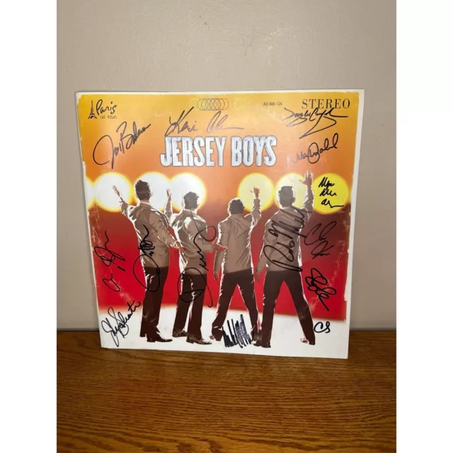 Jersey Boys Souvenir Signed Program w/ Cast Sheet - Paris Hotel LV