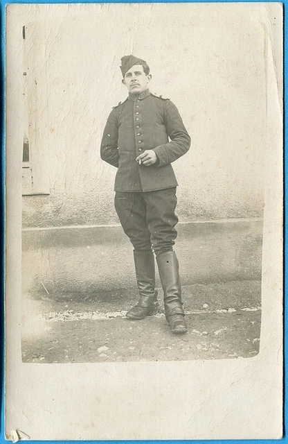 CPA PHOTO : Soldat du 17° régiment de chasseurs à cheval / Guerre 14-18