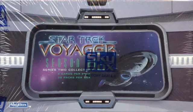 1995 Star Trek Voyager Season One Series Two Trading Card Box 36 Packs Skybox
