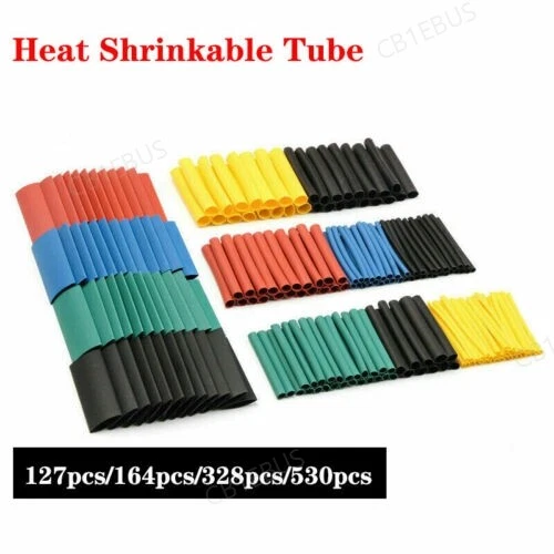 328/530 piezas Kit de mangas de tubo reductor de calor Automóvil Eléctrico Surtido de cables CB1