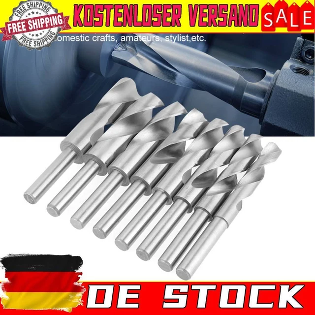 8x HSS Bohrer Set Metallbohrer 1/2" Satz Stahlbohrer Ø14-25mm Spiralbohrer