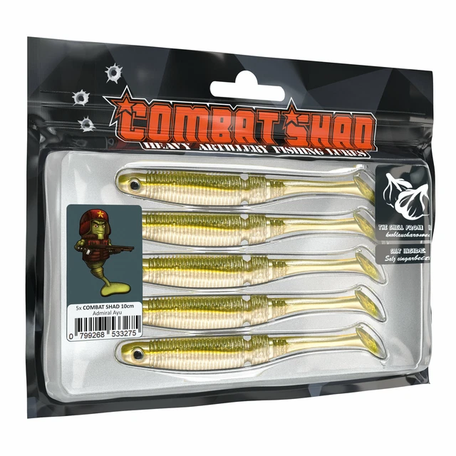 Combatshad 10cm Zanderköder, Barschköder, Raubfischköder,Gummifisch, Angelköder