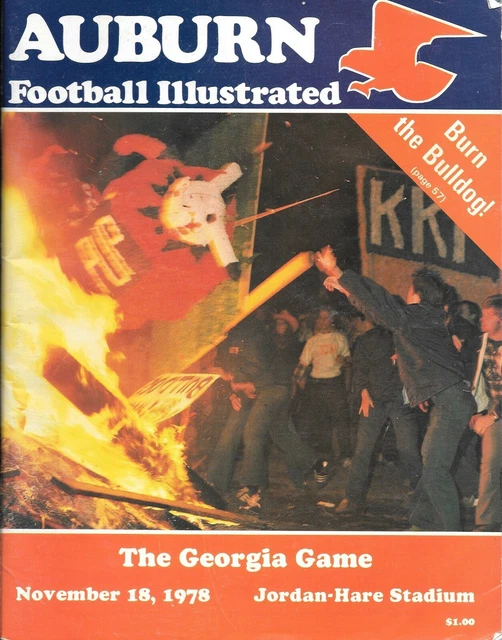 Auburn Tigers vs Georgia Bulldogs Football Program 1978