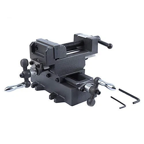 KATSU Étau Croisé de Perceuse à Colonne 100mm, Industriel Robuste Pilier Banc Pe
