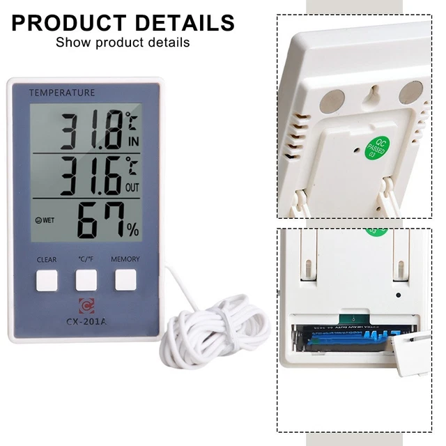 Grande Termometro Da Esterno 380 Mm - Classico Per Giardino, Serra, Terrazzo, Parete - Scala Celsius E Fahrenheit (-20/+50°C), Facile Lettura