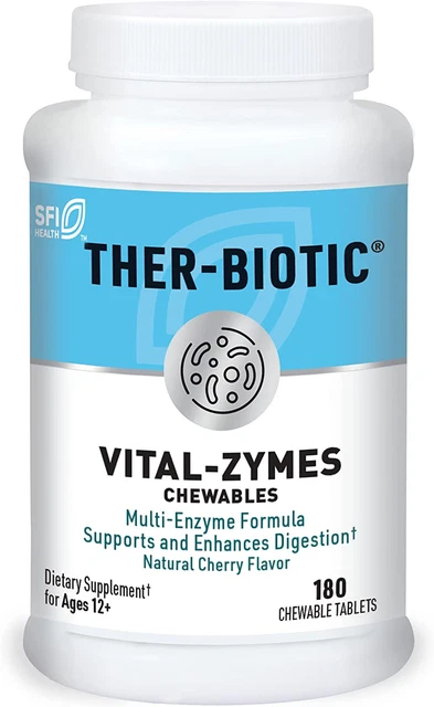 Klaire Labs Vital-Zymes Chewable Digestive Enzymes - Broad Spectrum, DPP-IV Acti