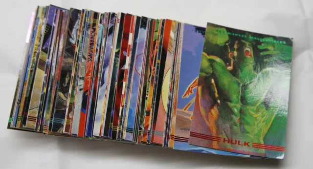 1993 Marvel Masterpieces Base Carte Ensemble De 90 - NM/M En Hard Plastique Étui
