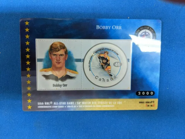 Nhl Canada Post 2000 All-Star Game Official Nhl Stamp Card Bobby Orr