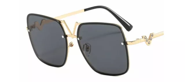 Men Women Sunglasses Designer Style Fashion Square Retro Gold Shades Frame