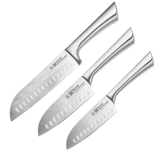 Baccarat Damashiro 3 Piece Santoku Knife Starter Set Brand New Free Shipping