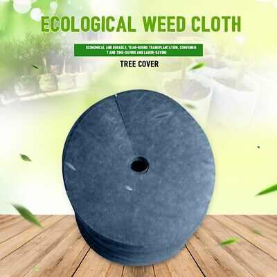 Round Garden Block Tree Mat Weed Control Fabric Weed Barrier Ground Cover Mulch