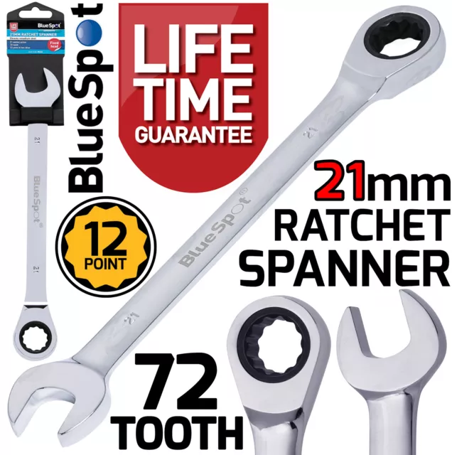 21mm Ratchet Spanner 72 Tooth Ratchet Combination Spanner Open & Ring End Wrench