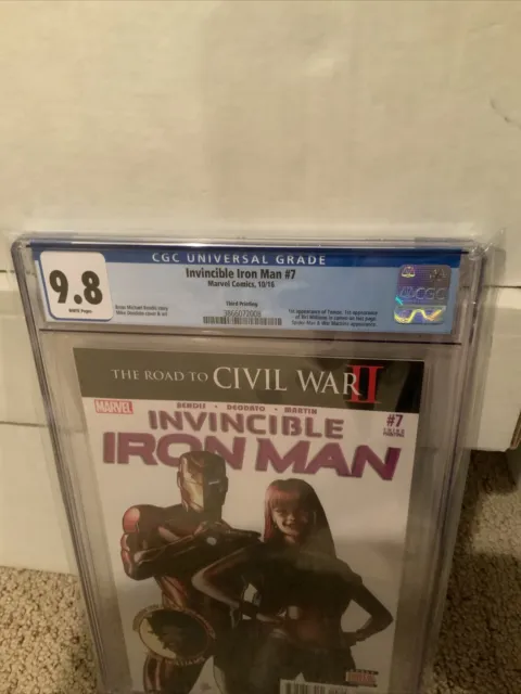 Invincible Iron Man #7 Cgc 9.8 Third Print - 1St Cameo Riri Williams 2