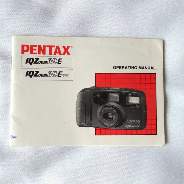 Pentax IQ Zoom 80-E Instruction Manual Only