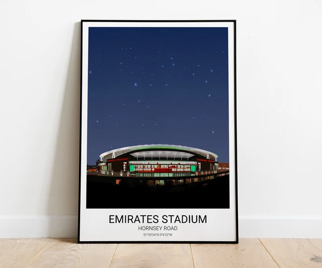 Arsenal Stadium Print Photo Poster Squad Team Squad Jesus Arteta Gift Emirates